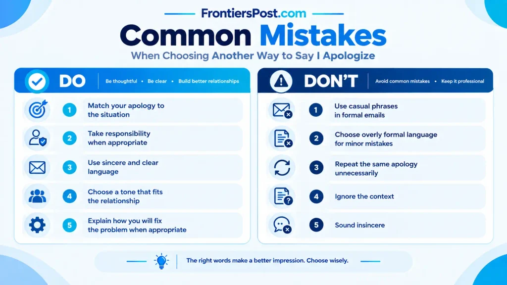 Common mistakes to avoid when choosing an apology phrase