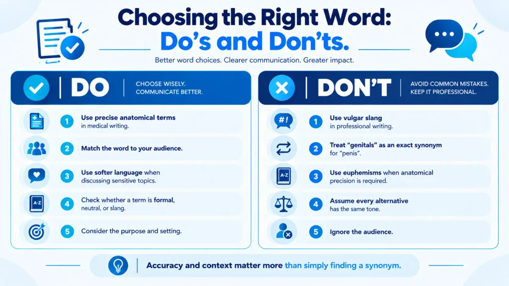 Do’s and don’ts for choosing appropriate alternatives to penis