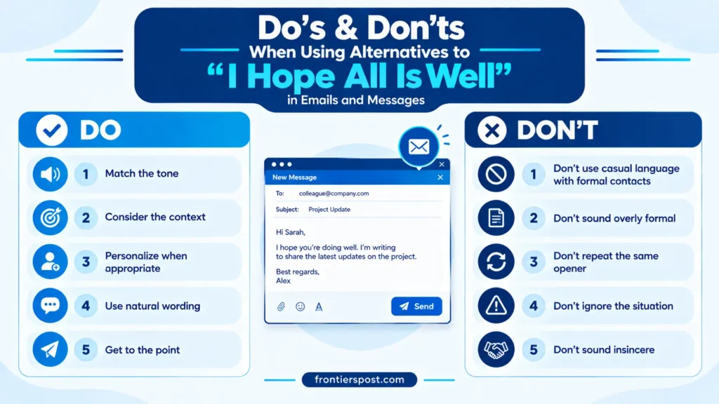 Do’s and don’ts for using I hope all is well in emails