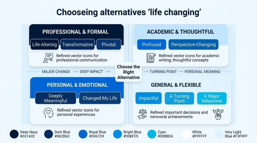 Comparison of life changing alternatives by context and tone