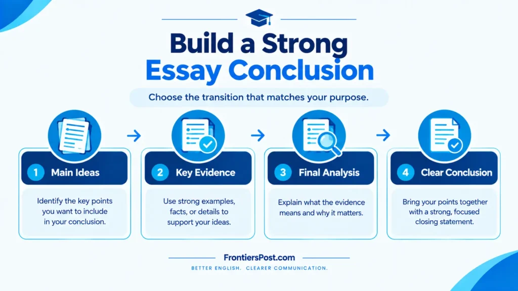 visual guide to building a strong essay conclusion