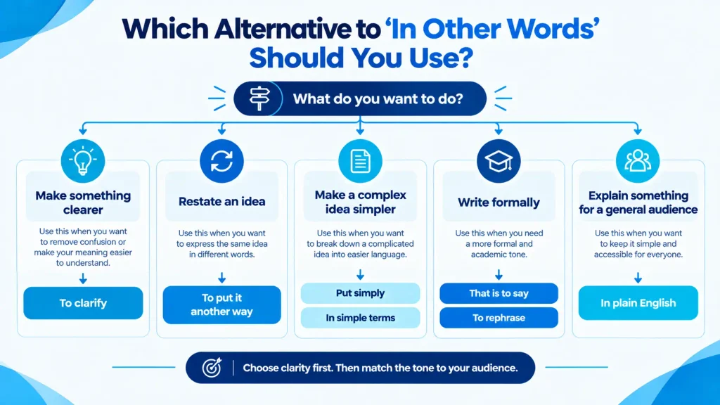 Quick guide to choosing the right alternative to in other words